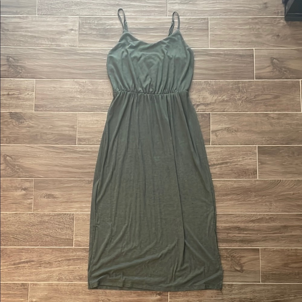 Old Navy Olive Green Midi Dress